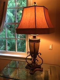 Pair of Fine Arts Pastiche lamp