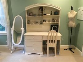 Morigeau- Lepine desk with hutch & matching chair, also available white mirror, mannequin