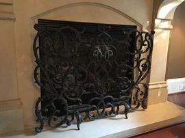 Decorative Iron Fireplace screen