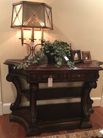 Fine Arts Table Lamp shown on Marge Carson Console