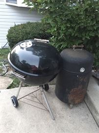  Weber barbecue grill $30.    or        Smoker $30.