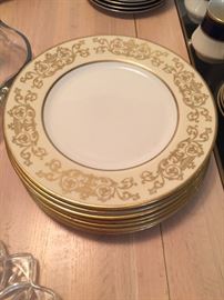 China plates  Gold rim 