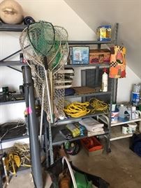 Extension cords paint 
the garage is full