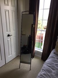 Sold---Stand up mirror black wrought iron $50