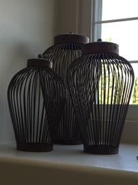  Aged iron canisters small medium and large $125 set