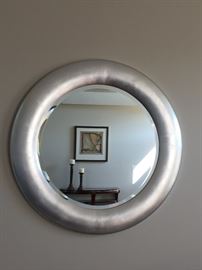  Large round silver mirror  from the merchandise Mart