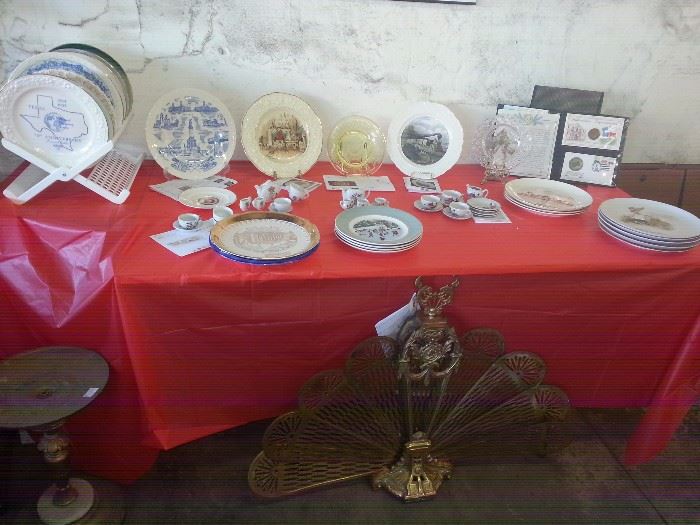 Commemorative plates - World's Fair, Christmas, Currier & Ives, lots. Also more Childrens' Tea Sets 