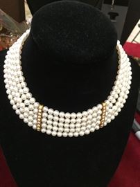 18K and diamond Honora pearl necklace