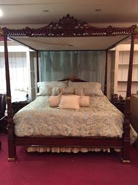 Maitland-Smith Neoclassical King size canopy bed