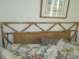 Vintage Bamboo Headboard