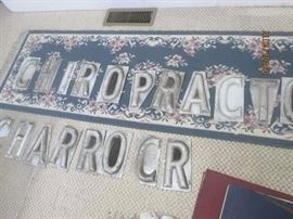 1930s Large glass individual letters