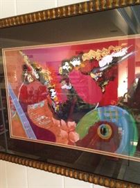 Colorful abstract framed art by Lee White