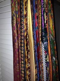 Great array of colorful ties