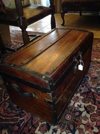 Handsome small antique trunk