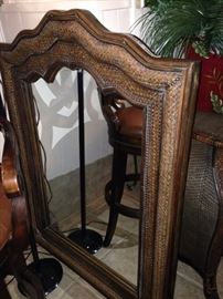 Good-looking brown woven mirror 