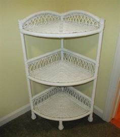 Wicker 3 shelf stand