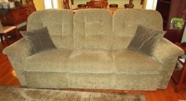 Fabric sofa w/ reclining ends (very light use)