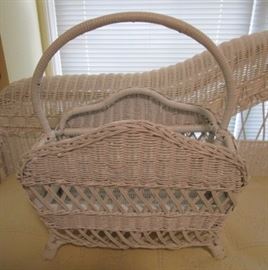 Wicker magazine rack