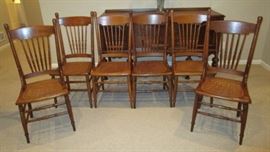 Set of 6 antique wooden chairs