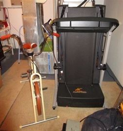 Exercise bike, treadmill (like new)