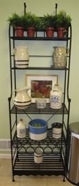 Baker's rack, Misc. stoneware & pottery