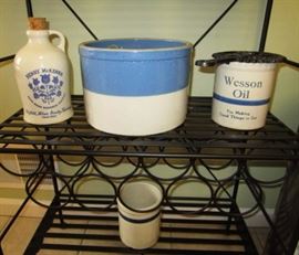 Misc. stoneware, Wesson Oil advertising