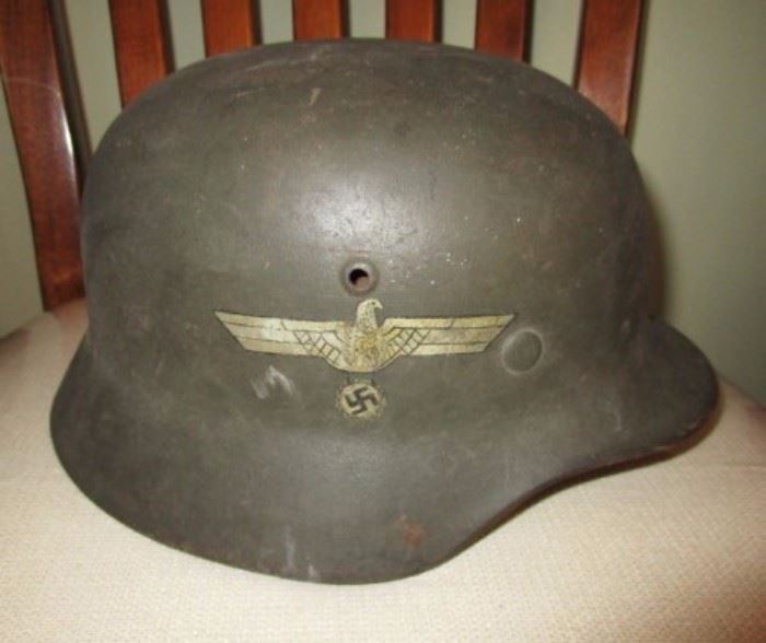 German helmet w/ Nazi emblem