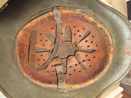 German WWII Nazi Helmet, inside view