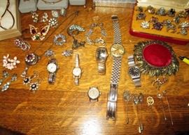 Vintage watches, costume jewelry