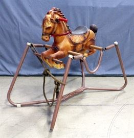 1960's Child's "Wonder Horse" Spring Rocking Bouncy Horse