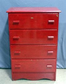 4-Drawer Chest of Drawers with Dovetail Construction, Possible DIY Project, 28"W x 42"H x 15"D