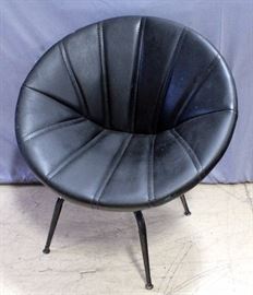 Mid Century Bucket / Round Chair, 30.5"W x 30"H