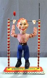 1950's Arnold Howdy Doody Acrobat Tin Toy, 12"H