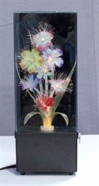 Fiber Optic Flower Lamp Color Changing Wind-Up Music Box, 14"H