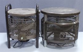 Montgomery Ward Hassock "Airline" Model 15VSR-2518, and Kisco Circulair Art Deco Hassock Fan, Model 7000 P20