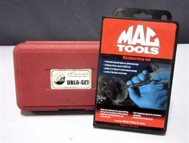 Mac Tools DBL6-Set 6pc Double Duty Flip Socket Set, and Mac Tools Metalworking Set w/ High Speed Steel Center Punch, 5/16" Face Cold Chisel, More