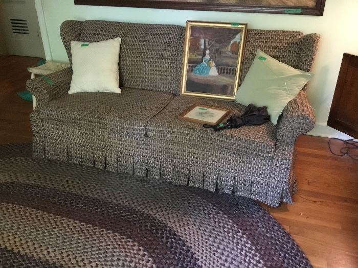 Early American tweed sofa