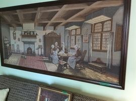 Large picture above sofa