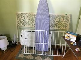 Iron headboard, ironing board, and more