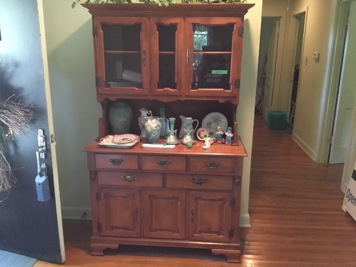Oak China cabinet with storage