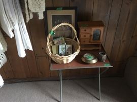 Small table & items on table