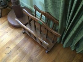 Wooden magazine rack