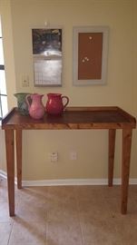 Wooden table tall