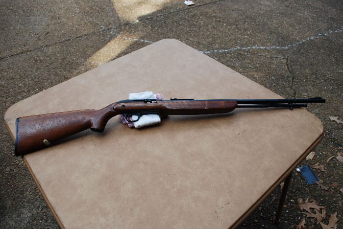 J.C. Higgins Model 31 Semi-Auto .22 Rifle w/ Butt Stock Encased Sling. Fires .22 Shorts, Longs & Long Rifle Cartridges. 