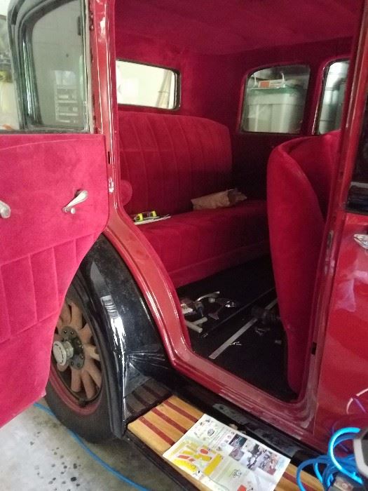 New interior. 1931 Dodge Brothers 4 Door. Wood spoke wheels.