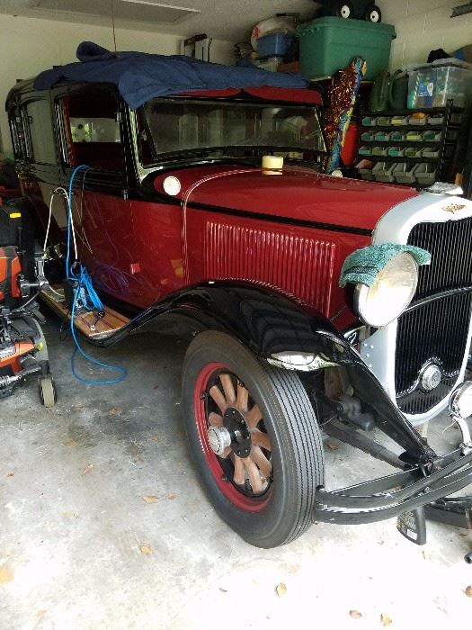 1931 Dodge Brothers 4 Door. Wood spoke wheels.