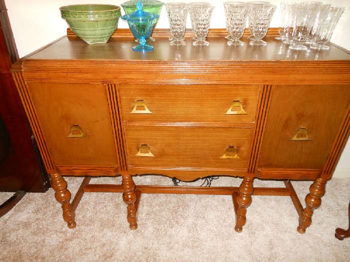 Antique small buffet/ table and chairs pics posting soon
