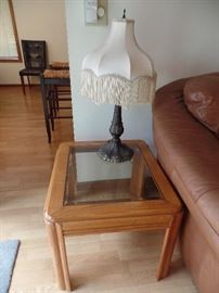 Oak and Glass side table