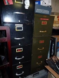 Metal, File Cabinets- 4 drawer