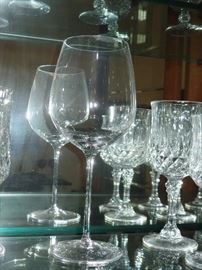 Tons of Crystal Stemware and water glasses